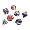 thumbnail image 2 of Milaget Mini Polyhedral Dice Set, 7Pieces, Game Accessories, Glitter D4 D6 D8 D10 D% D12, 2 of 9