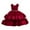 Red, variant on FAOWME Child Dress Princess Dress Girls Beaded Bow Knot Puff Cake Dress Kids Festival Green 6-7 Years