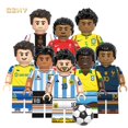 thumbnail image 2 of Nuevo Jugador De Fútbol De 3 Estrellas Messi Al-Nassr FC Ronaldo CR7 Mbappe Maradona Pele Mini Figuras De Bloque De Construcción Gao Jiahui  unisex, 2 of 2