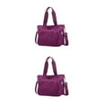 thumbnail image 1 of Wweixi 1/2/3 Sac Fourre-Tout Durable pour Femmes - Imperméable et Résistant à l'Usure, Multiples Poches Violet 2 Pcs, 1 of 6