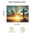 thumbnail image 3 of EastSmooth Cross on a Rock Wall Decor Religious Jesus Christ Spiritual Wall Art Picture Canvas Print Christian Poster Painting Framed Home Living Room Bedroom Decoration Ready to Hang, 3 of 6