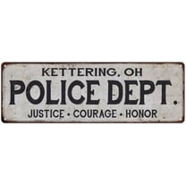 KETTERING, OH POLICE DEPT. Home Decor Metal Sign Gift 6x18 206180012670