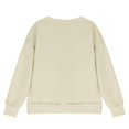 thumbnail image 5 of Kids' Sweatshirt Side Slit Dropped Shoulder Crewneck Long Sleeve Casual Pullover Basic Comfortable Solid Color Fall Top, 5 of 6