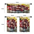 thumbnail image 4 of LALILO Kitchen Curtains and Valances Set of 3 36" Beautiful Window Treatment Tiers for Window Decor, 4 of 5