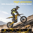 thumbnail image 3 of Heybike Villain 4160W Electric Dirt Bike for Adults, 52V 26AH Battery E Dirt Bike with 45 Mph Top Speed, 14"/12" Fat Tire Electric Dirt Bike Age 13+, Off-Road Only, 3 of 8