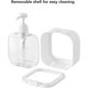 thumbnail image 3 of Lotion soap dispenser, white square liquid lotion manual pump dispenser, refillable shampoo bottle for kitchen bathroom (500ML), 3 of 4