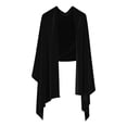 thumbnail image 5 of HNMKIU Elegant Velvet For Wedding And Evening Events A Soft Shawl Scarf For Bridesmaids And Guests Black,One Size, 5 of 6