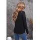 thumbnail image 1 of ABPHQTO Top de punto de manga larga con botones negros para mujer, 1 of 5