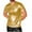 Gold, variant on FNFYFH Men's Shiny T-Shirts Short Sleeve Tees Sparkly Shirts Glossy Summer Tops Black,S