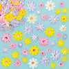 Self-Adhesive Satin Gem Flower Stickers Self Adhesive Collage Card Making Childrens Arts & Crafts (Pack of 60), A pretty addition to all your spring and summer crafts. By Baker Ross Ship from US
