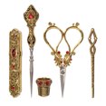 thumbnail image 2 of Vintage Sewing Kit, Lightweight 5pcs Vintage Sewing Tool Set  For Crafting, 2 of 8