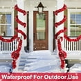 thumbnail image 6 of 4pcs Red Total 28 Feet Metal Wreath Christmas Tree Ornaments, Thick Metal Streamers Birthdays Wedding Christmas Wreath Holiday Decoration HomeIndoor Outdoor Party Supplies, 6 of 6