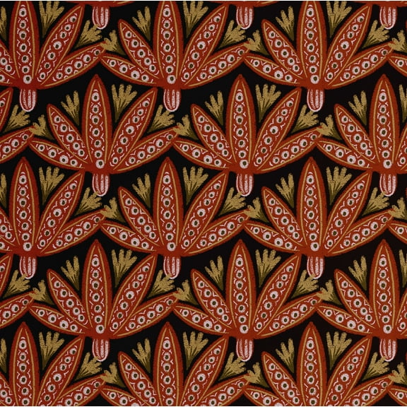 S4Sassy Tropical Paisley Palm Wallpaper - Black Asian Style Wall Covering, 25" x 120" Self-Adhesive Textured Vinyl Walls Paper, Decorative Wall Wrap, Easy DIY Walls Covering For Bedroom, Living Room