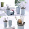 thumbnail image 4 of Plastic Toothbrush and Toothpaste Travel Case, for Family, Travel, Camping (Beige), 4 of 5