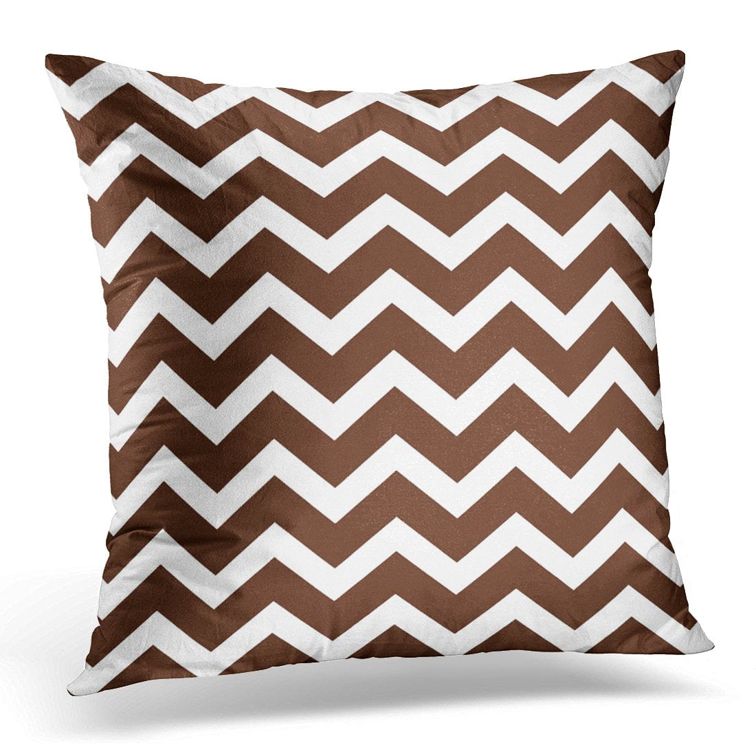 STOAG Dark Chocolate Brown Chevron Deep Throw Pillowcase Cushion Case
