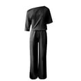 thumbnail image 4 of Honeeladyy Wide Leg Sweatpants,Womens Fashion Summer Solid Casual Pocket Sleeveless Suspender Jumpsuit Pants, 4 of 6
