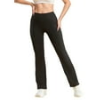 thumbnail image 2 of Yoga Leggings for Women High Waisted Pull on Pants Stretchy Bootcut Yoga Pants Flare Leggings with Pockets for Workout Running Athletic Activewear, 2 of 6