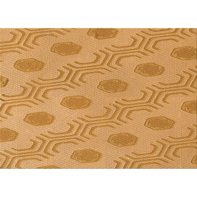 Ahgly Company Machine Washable Indoor Rectangle Transitional Neon Orange Area Rugs, 7' x 10'