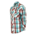 thumbnail image 4 of Gioberti Boys Casual Western Plaid Long Sleeve Pearl Snaps Shirt, 4 of 4