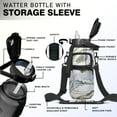 thumbnail image 2 of Gray&gold Marble 64 Oz Half Gallon Water Bottle with Sleeve BPA Free Leakproof Sport Large Plastic Water Bottle with Straw &Time Marker & Insulated Neoprene Holder Carrier Bagt Gift for Women Men, 2 of 5