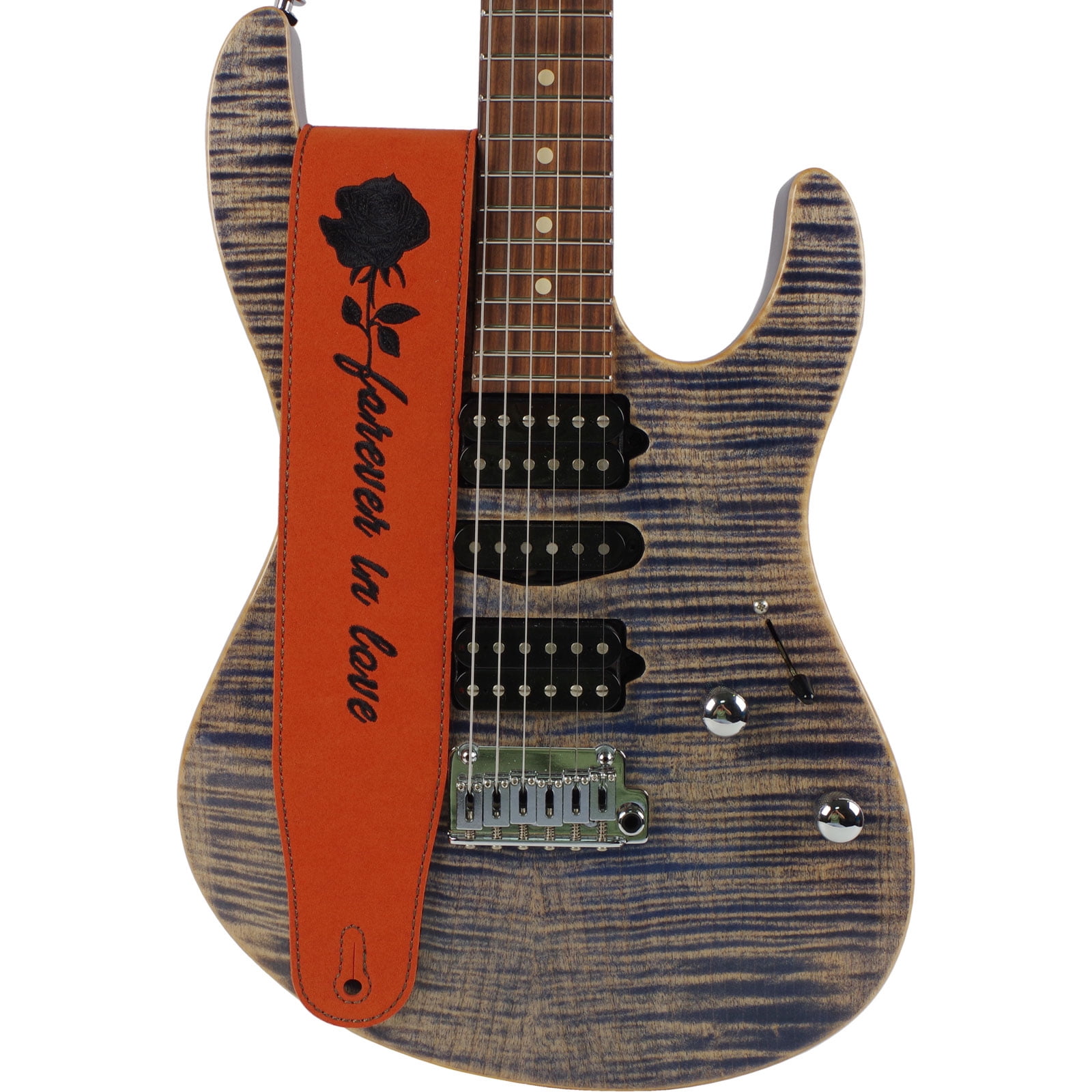 Adjustable Guitar Suede Straps Relief Embroidery Belt Bass Acoustic Accessory