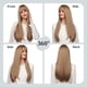 thumbnail image 2 of ER Peluca rubia larga y recta con flequillo de red rosa, sombreros de fibra química Excelente Rendimiento, 2 of 5