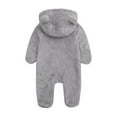 thumbnail image 3 of YunPes Winter Warm Outfit Suit for Baby Hooded Footed Long Sleeve Zip Up Fleece Jumpsuit with Heart Pocket Boys Clothes, 3 of 4