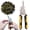 Yellow, variant on HWHCGZ Oyster Opener, with Stainless Steel Shellfish Shucking Pliers, 2.36x7.87in, Household Seafood Tool, Lever Action Clam Opener, Non Slip Grip Handles, for Home Kitchen Restaurant,