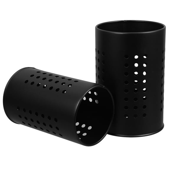 WEAVILUX silver stainless steel holder jar cooking utensils holder 2Set home use