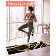 thumbnail image 2 of Black Gold Marble Yoga Towel for Hot Yoga Non Slip, Modern Geometric Textured Yoga Mat Towel Absorbent Yoga Sweat Towels Microfiber Hot Yoga Blanket for Bikram Pilates 26"x74", 2 of 7