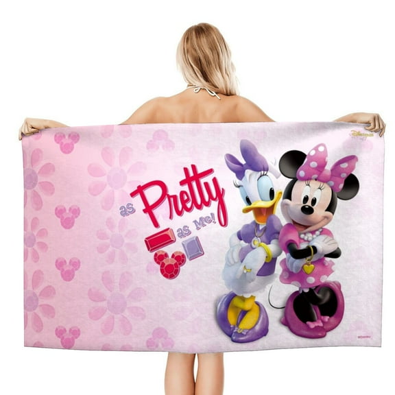 Daisy Duck Goofy Gifts Beach Towel for Women Girl Birthday Inspired Fan Bath Outdoor Music Lover