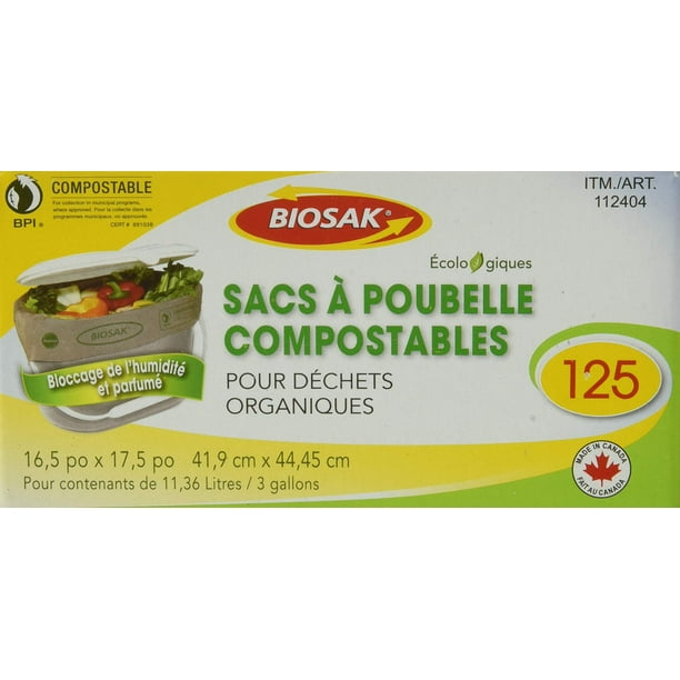 Biosak Sacs Compostables Verts, 60,96 cm X 76,2 cm (24 Po X 30 Po