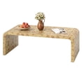 thumbnail image 2 of ModFusion Burl Wood U-Shaped Coffee Table, Modern Center Table for Living Room & Home Office, 2 of 10