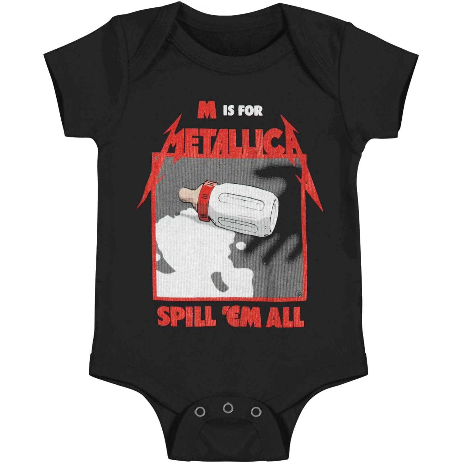 metallica baby onesie