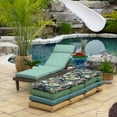 thumbnail image 6 of ARDEN Outdoor Chaise Cushion, 22 x 77, Water Repellent, Fade Resistant 22 x 77, Aqua Leala, 6 of 11