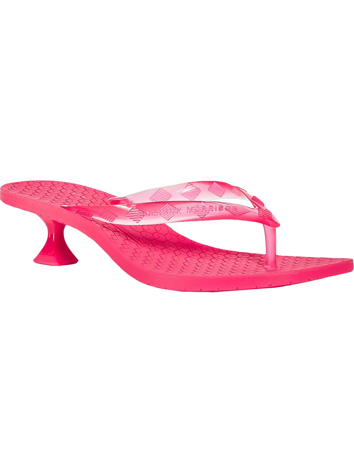 kitten heel thong sandals