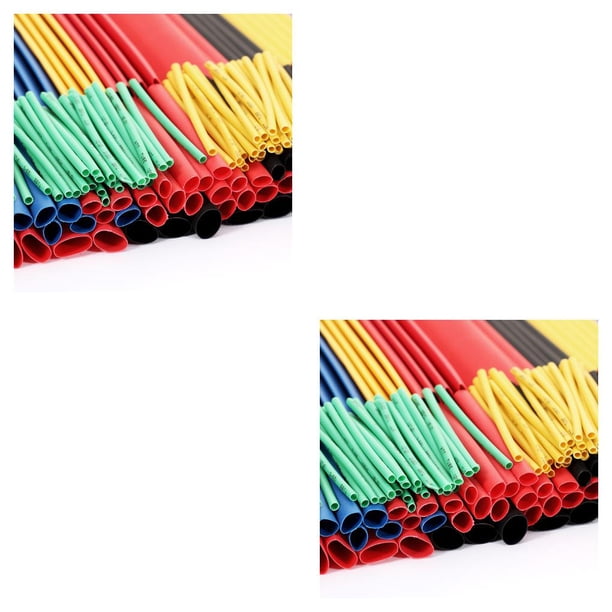 Scienceny 328 Uds. Tubos termorretráctiles coloridos para envolver cables, juego de tubos de alambre, 8 tamaños 328PCS 2piezas Scienceny CBP015278