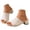 Beige, variant on Dakaela Knit Heeled Sandals for Women Square Open Toe Low Chunky Heels Mules Casual Slip on Slides Summer Beach Pumps Slippers Size 6-10