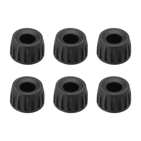 Universal 17mm ID Rubber Tripod Feet, 6 Pack Anti-Slip Tripod Replacement Parts for Camera Tripods, Black