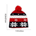 thumbnail image 3 of Eolstice Christmas LED Santa Claus Hat, Fashion Knitted Woolen Hat with Hairball Design, for Holiday Parties Seasonal Decorations and Cold Weather Ear Protection, 3 of 6