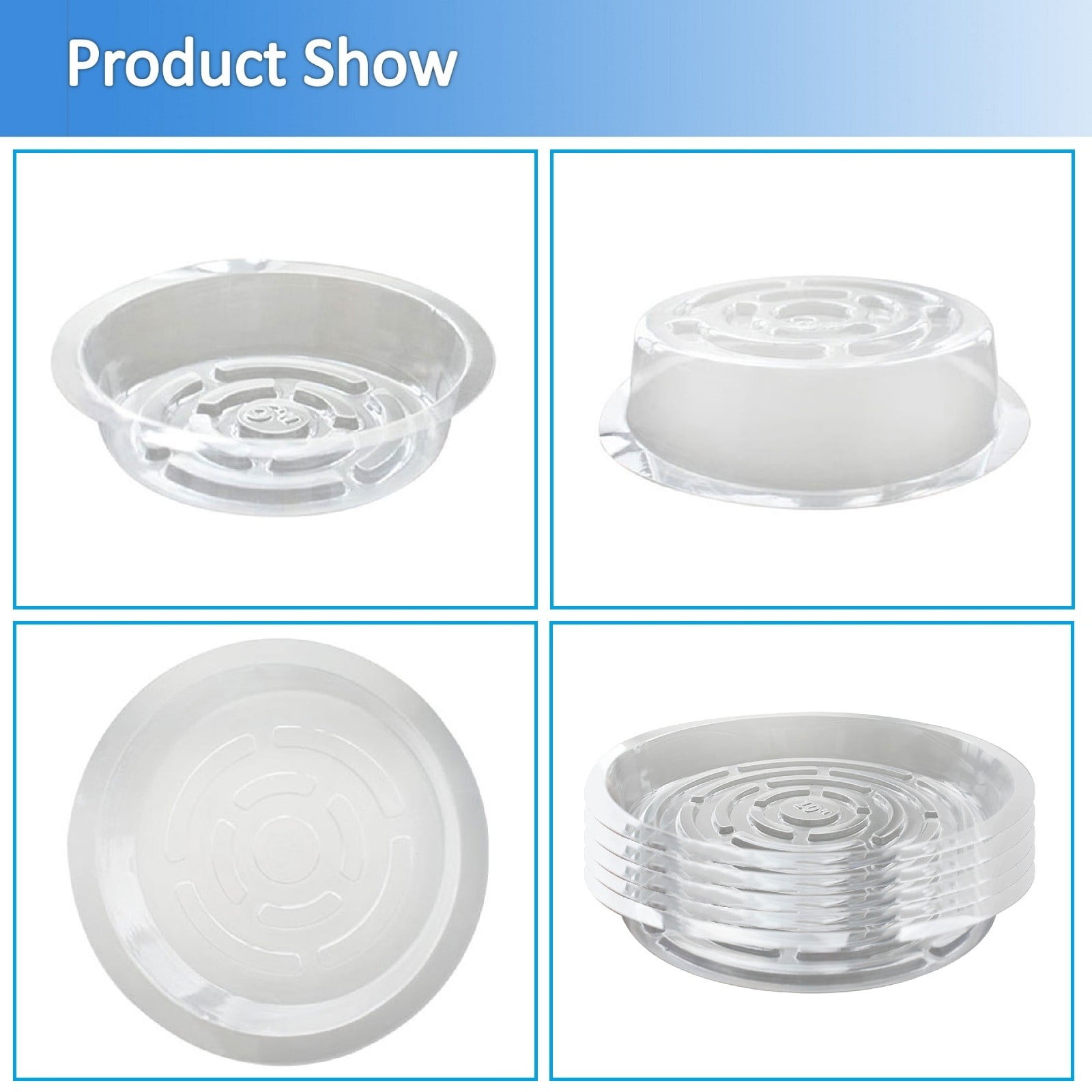 Luluganb 5-Pcs Plant Pot Saucers, Clear(6") – picture 7