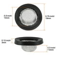 thumbnail image 2 of Uxcell 19mm OD 13mm ID 3mm Thick Rubber Flat Washer with Inlet Filter 12 Count, 2 of 5