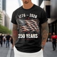 thumbnail image 4 of USA 250 Anniversary Shirt Men Graphic Tee American Flag Design Loose Fit Casual Summer Top Fourth of July Celebration Clothes, 4 of 5