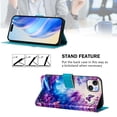 thumbnail image 3 of Compatible for iPhone 14 Wallet Case, Painting Pattern Premium PU Leather [Credit Card Holder] [Wrist Strap] Flip Stand Feature Purse Case Full Body Protective Pattern Phone Cover, Dream, 3 of 17