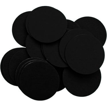 Playfully Ever After 4 Inch 15pc Black Felt Circle Stickers