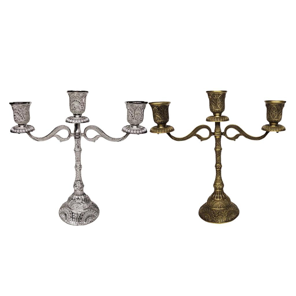 2 Pcs Candelabra Vintage Style Candle Holder 5 Arm home and bar 