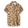 thumbnail image 2 of Camisa casual de moda para hombre con estampado 3D de patrón de amor y solapa estilo hawaiano, manga corta, ropa de playa transpirable, 2 of 5