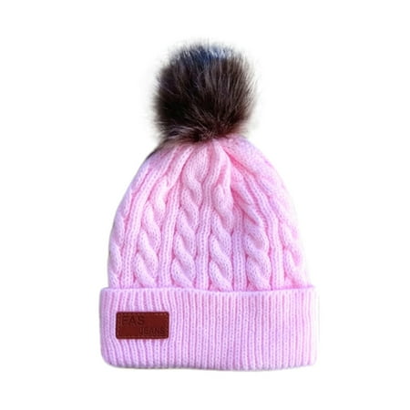 

Baby Accessories Baby Hats Beanie For Boys Girls Cap Cotton Letter Knitted Ball Warm Children Hat