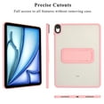 thumbnail image 2 of Case for iPad Air 13" 2024/2025, with Built-in Kickstand Shockproof Rugged Skin-Feel Cover Slim Lightweight Military Grade Drop Protection Cover for iPad Air 13" 2024/2025, Pink, 2 of 7
