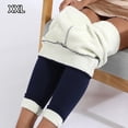 thumbnail image 4 of Sonducket Mallas cálidas para mujer, mallas gruesas con realce, pantalones térmicos adelgazantes, elásticos, para clima frío, pantalones de Prendas para la parte inferior del cuerpo Azul oscuro XXL, 4 of 6